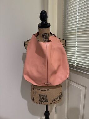 Rebecca Minkoff Coral salmon Pink Pebbled Leather Hobo Bag